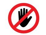 do not touch icon